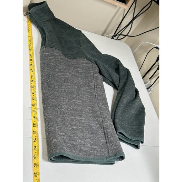 UNTUCKit‎ Sweater Mens Medium Gray Green Neyers 1/4 Zip Fleece Pullover Outdoors - Picture 7 of 7
